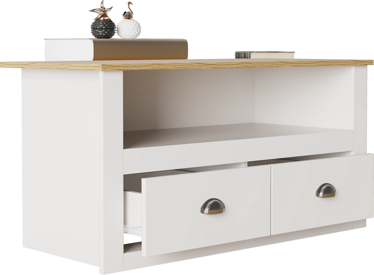 Houten TV lowboard Meubel TV meubel Tafel Console TV tafel Balusa