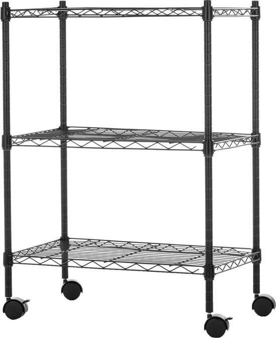 Basics Smalle opbergeenheid, 5 planken, planken en poten