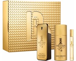 Paco Rabanne 1 Million Eau De Toilette Spray 100ml Set + Deo 150 ml + EDT 10 ml