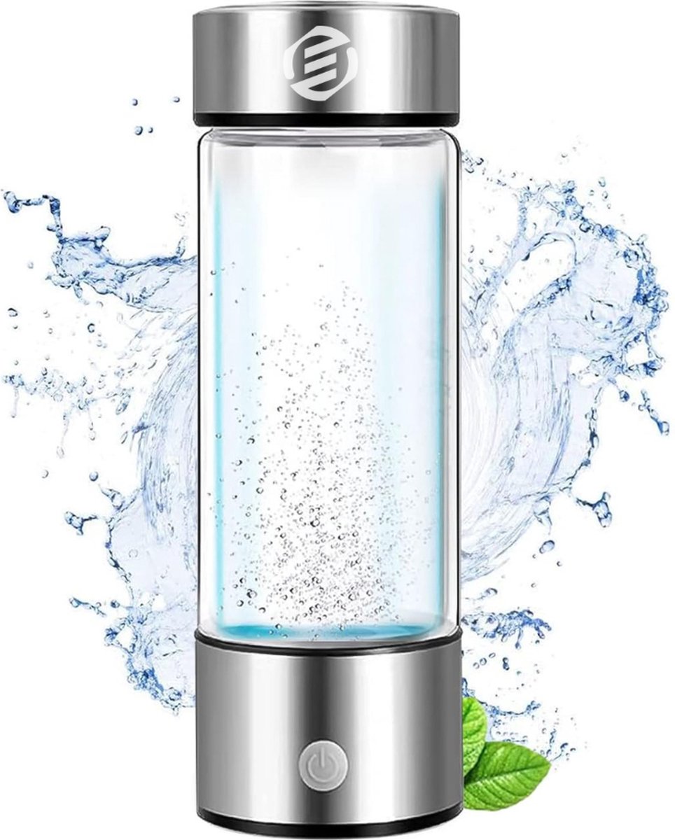 Equivera Hydrogen Waterfles - Hydrogen Generator - Hydrogeen Water - H2 + Hydrogeen - Draagbare Drinkfles - Gezondheid - Incl. E-Book