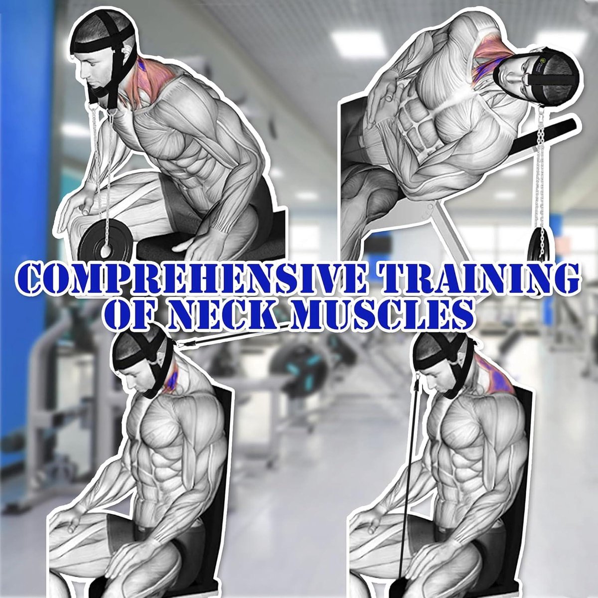 Harnais D’Entraînement Du Cou – Réglable, Néoprène/Nylon, Pour Haltérophilie, Musculation, Squats
