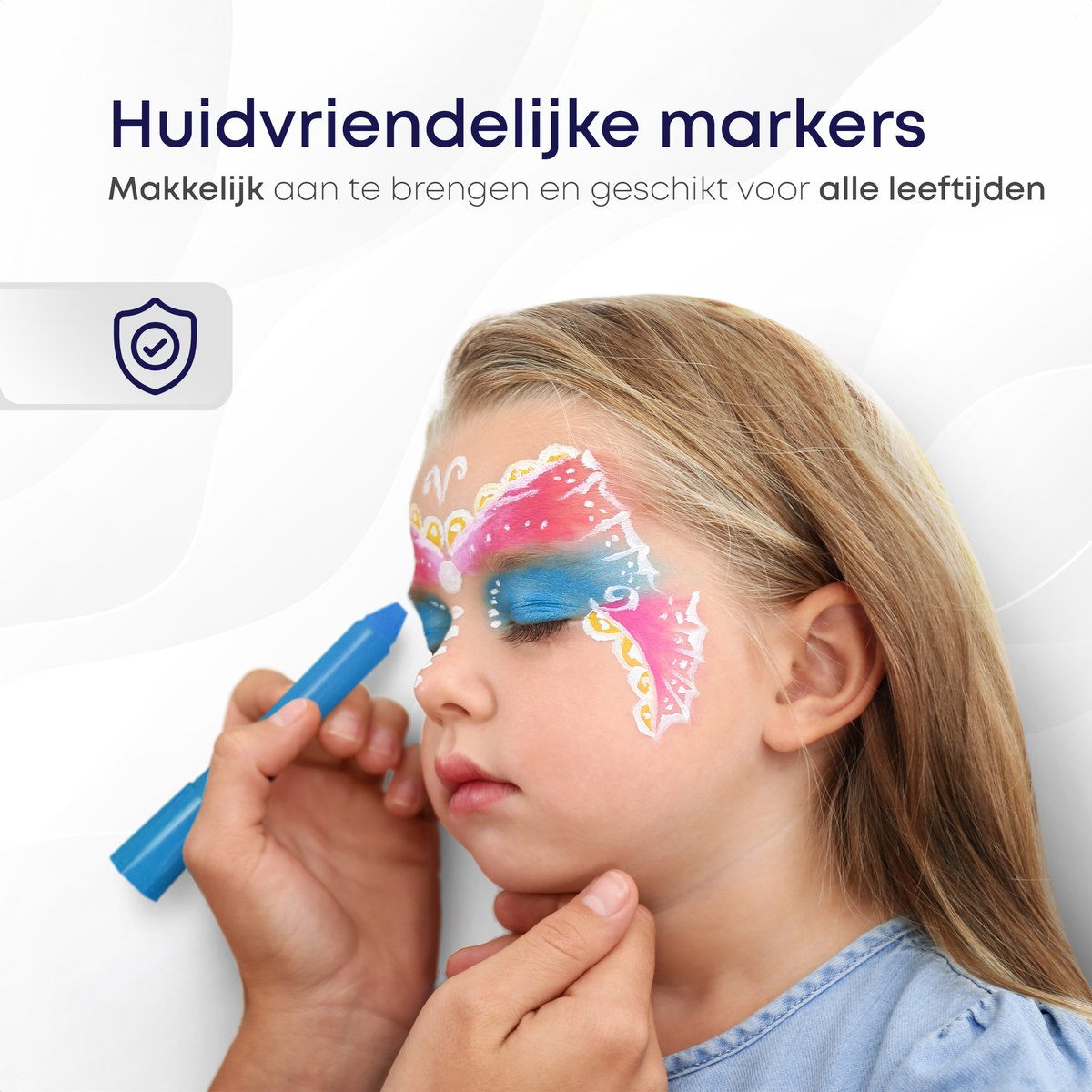 TrenDingz® Schminkstiften - Schmink Set Krijtjes - 12 Stuks Kleuren - Fluoriserend - Glow-In-The-Dark — afbeelding 4