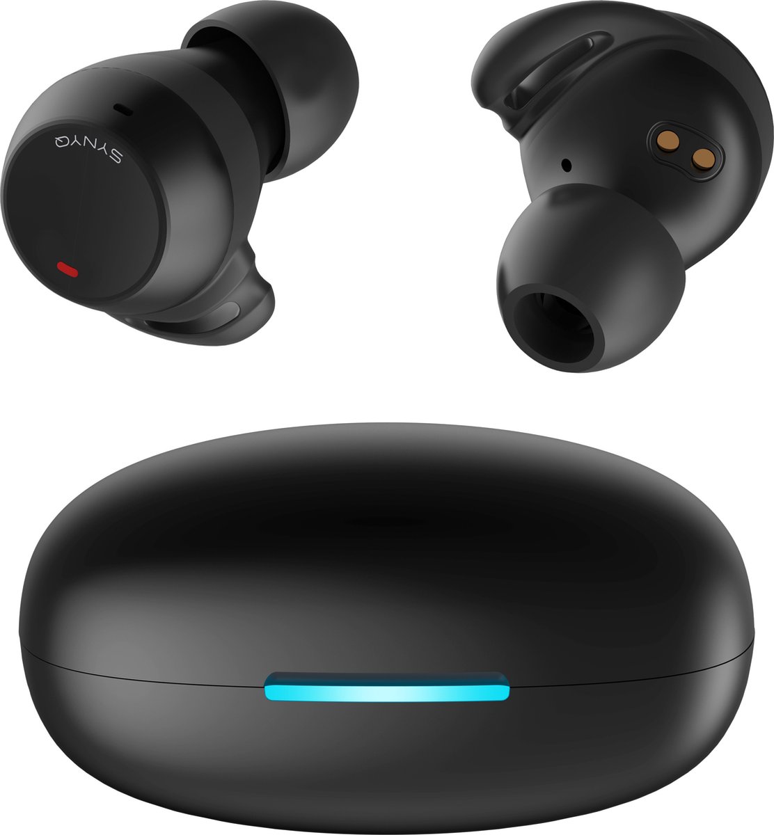Synyq Aria Buds - Draadloze Oordopjes - Universeel - Lange Batterijduur - Oortjes - Bluetooth oordopjes - Oortjes draadloos - Zwart