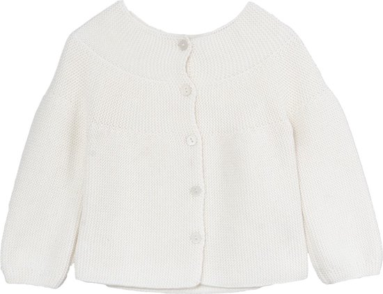 Minora Baby Gebreid Vest - Baby kleding jongens en meisjes- Hoogwaardige Baby vest- Kraamcadeau - Babyshower, Newborn-Gebroken Wit 24 Maanden- Sinterklaas