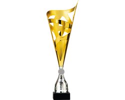 Trofee/beker - goud - kuststof - 44 cm x 15 cm