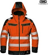 SIR SAFETY ANDROMEDA Hi Vis Reflecterend Parka Werkjas HEREN Veiligheidsjas Oranje Zwart - Waterdicht - Winddicht - Afneembare Capuchon