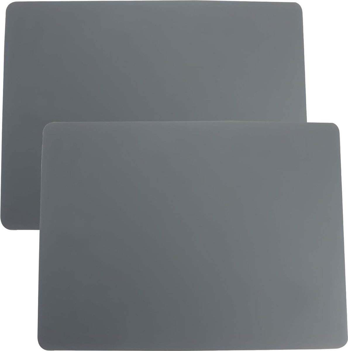 2 stuks siliconen placemats bakmat multifunctionele tafelbeschermer anti-aanbaklaag en antislip hittebestendig (grijs)