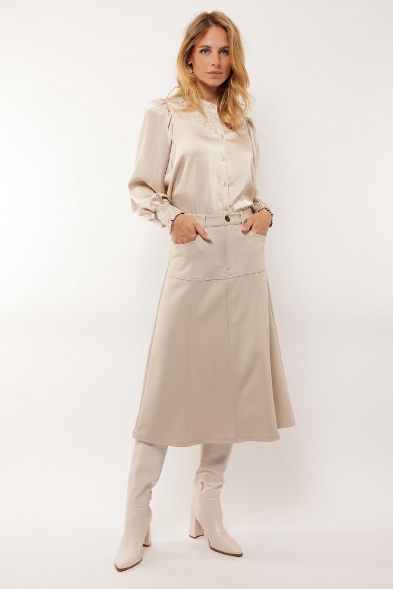 G-maxx - Eliva Skirt Sand - Maat : XS