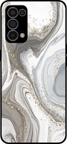 Smartphonica Coque pour Oppo Find X3 Lite avec imprimé marbre - Coque arrière en TPU motif marbre - Argent / Coque arrière adaptée pour Oppo Find X3 Lite