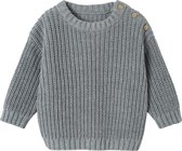 Pull Bébé En Maille Côtelée VERTBAUDET - Col Rond, Manches Longues, Boutonnage Dos - 58% Coton, 42% Acrylique