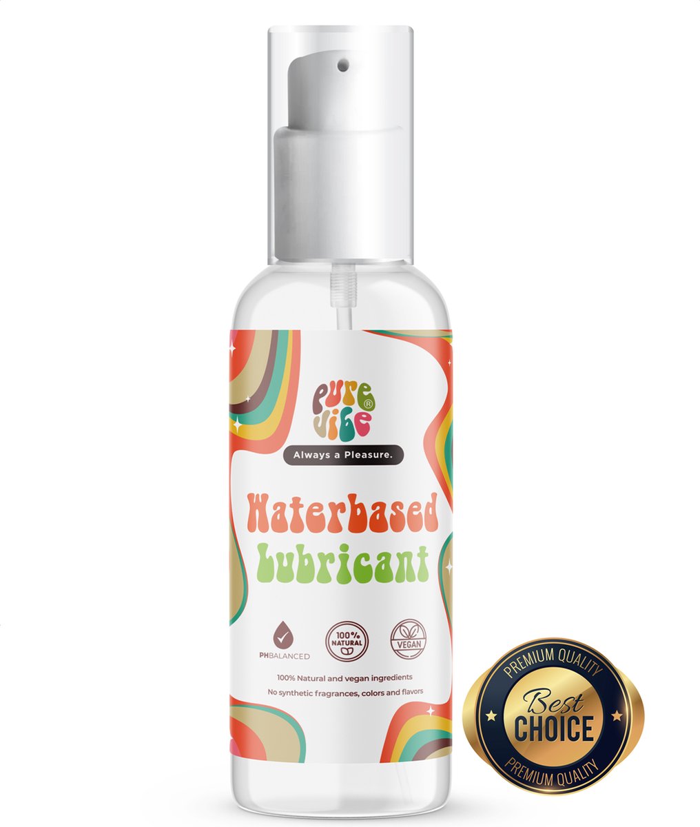 Goedkoopste PureVibe Vegan Glijmiddel op waterbasis 150mL - pH gebalanceerd - glijmiddelen voor seksspeeltjes en sex toys voor mannen en vrouwen - lubricant