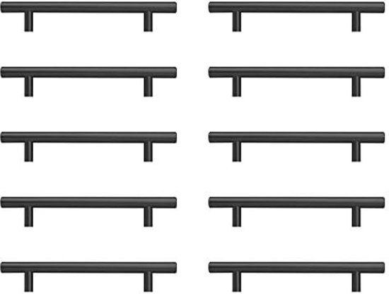 flintronic 10 stuks, kastgrepen, verborgen moderne meubelgrepen, met 20 schroeven, voor slaapkamer, keuken, kledingkast, gat in het midden van 150 mm, verborgen kastgrepen, handgrepen voor kledingkast