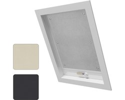 Thermo-rolgordijn 48 x 93 cm grijs zonder boren voor dakramen - zonwering verduisterend met zuignappen Rolgordijn