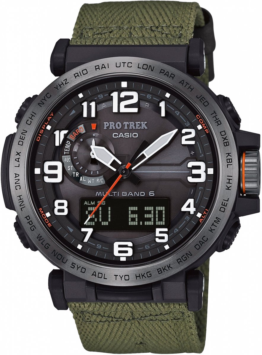 Casio Pro Trek PRW-6600YB-3ER Herenhorloge 51,5 mm - Groen