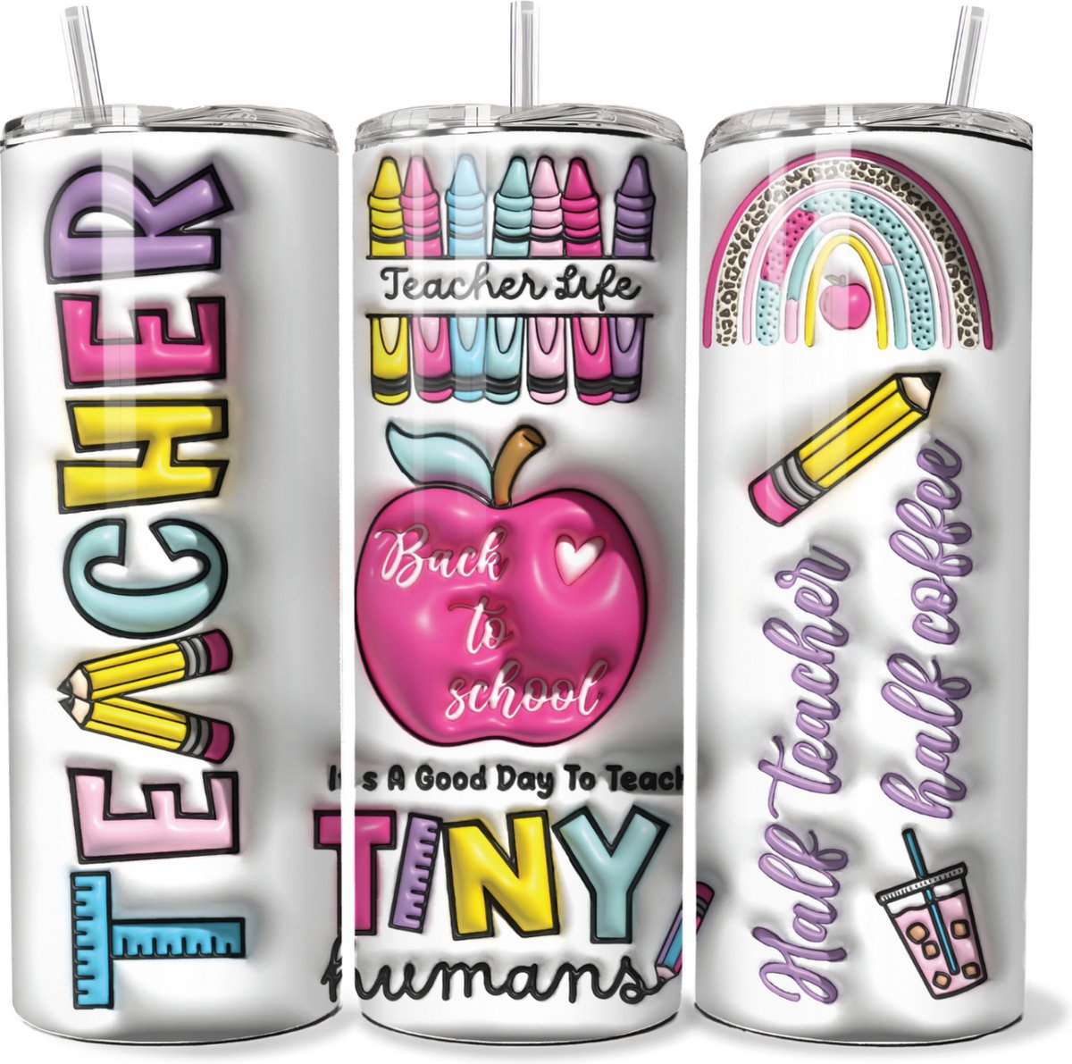 KadoDash - Tumbler - Drinkbeker - Isolatiebeker - Waterfles - Meester - Juf - Kado - Juffenkado - Lerarenkado