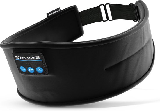 Foto: Everestpeak bluetooth slaapmasker met ingebouwde koptelefoon geluiddempende slaaptrainer verstelbaar oogmasker voor tinnitus meditatie en slaap zwart comfortabel en wasbaar draadloos bereik tot 20m