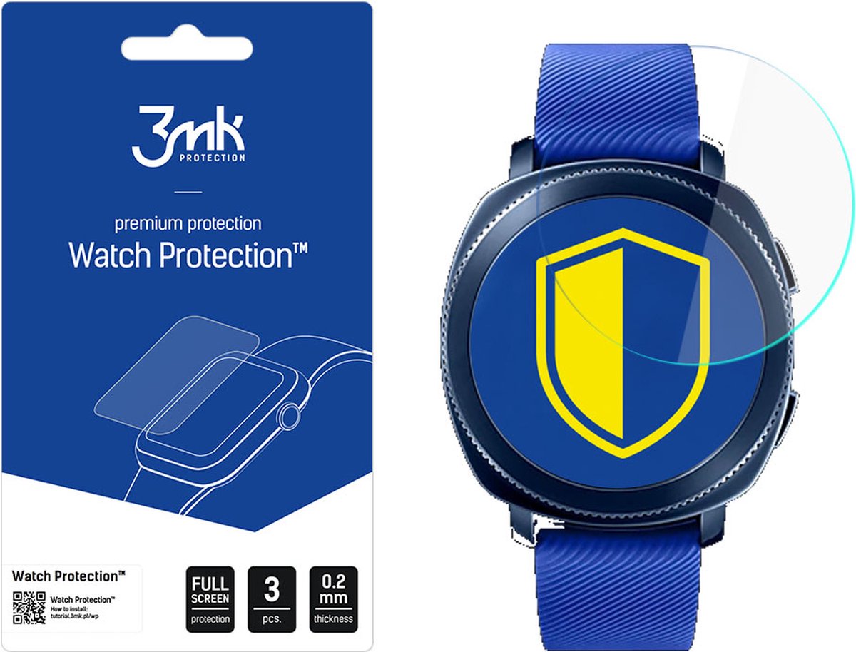 Samsung Gear Sport - 3mk Watch Protection v. FlexibleGlass Lite