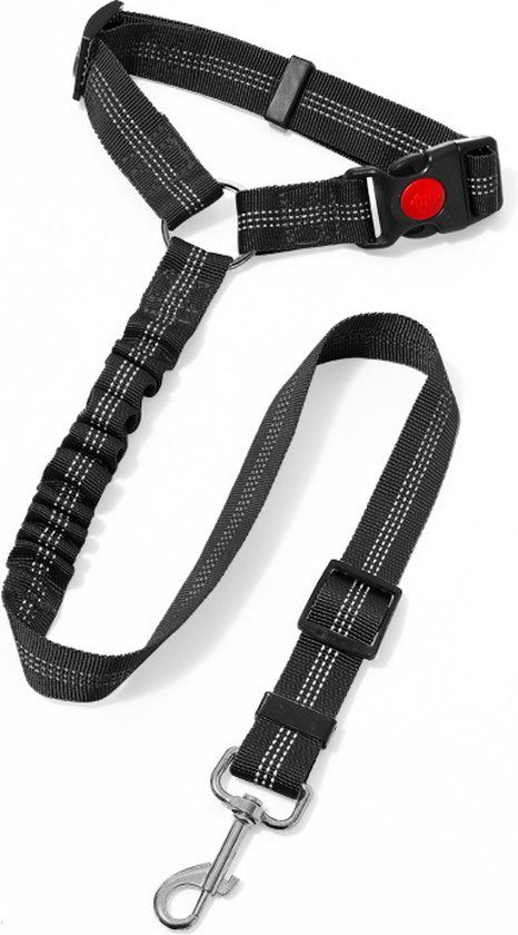 Ohpets® Ceinture de sécurité pour chien - Ceinture de sécurité 3 en 1 pour voiture - Ceinture de sécurité Chiens - Réfléchissante - Ceinture de sécurité pour chien - Ceinture de sécurité pour chien - Zwart, Ceinture de sécurité pour chien approuvée