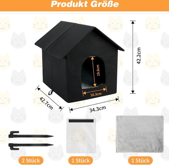 Dibea Ch10817 Kattenhuis Kattenvilla Kattenmand Kattenhok, 80 X 55 X 90 cm, Grijs