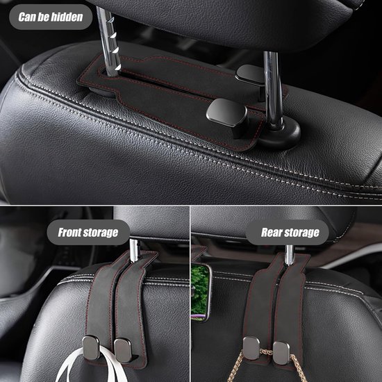 Auto ANBEEISS 4 stuks Hoofdsteun Haken Achterbank Hangers, Autostoel Organizer Haken, Lederen Seat Terug Opslag Haak voor Auto Accessoires Tassen Handtassen Auto ANBEEISS 4 stuks Hoofdsteun Haken Achterbank Hangers, Autostoel Organizer Haken, Lederen Seat Terug Opslag Haak voor Auto Accessoires Tassen Handtassen