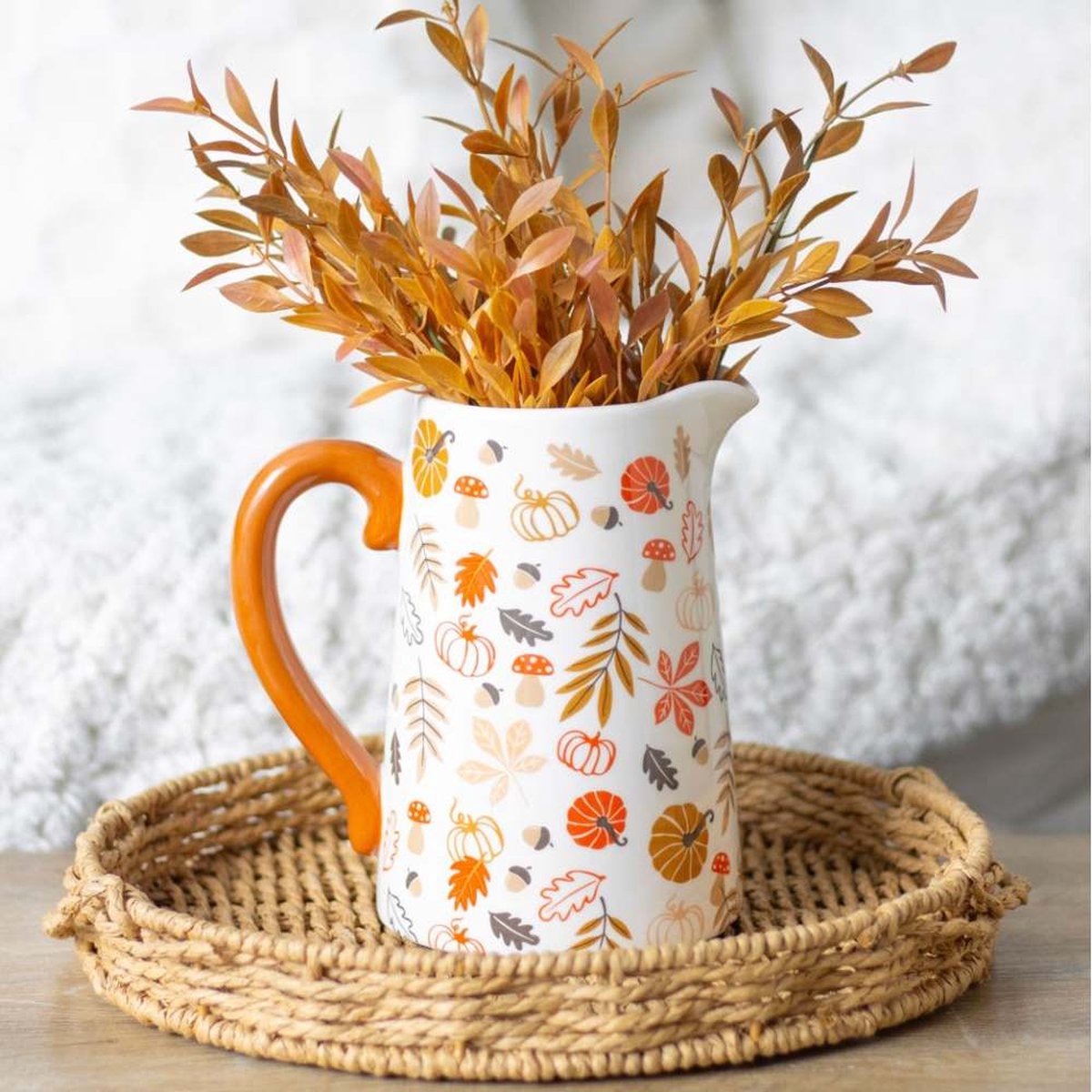 Something Different - Autumn Leaves and Pumpkins Ceramic Bloemenkan