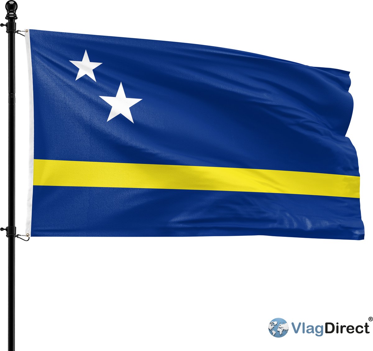 VlagDirect - Curacaose vlag - Curacao vlag - 90 x 150 cm.