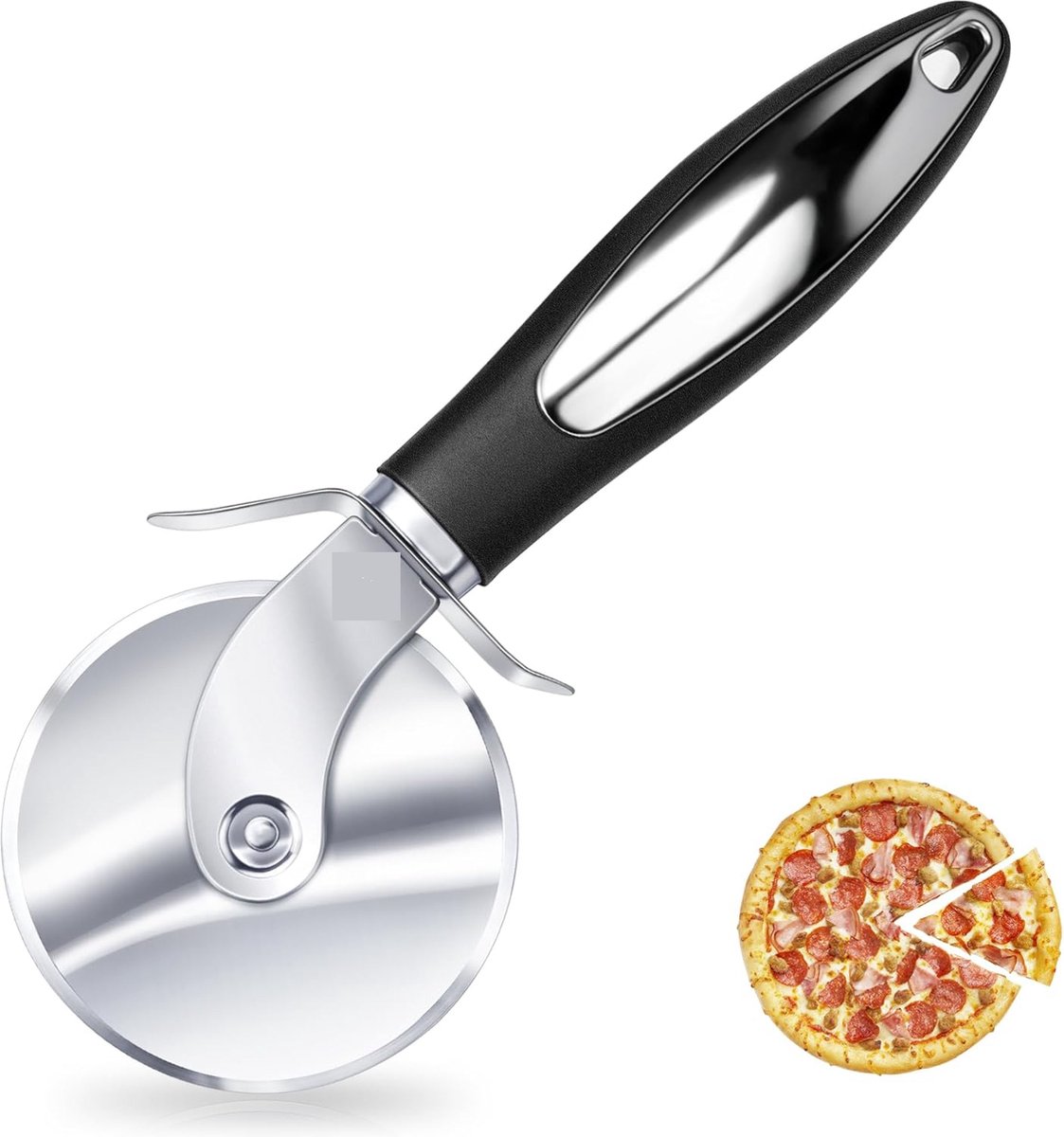 Pizzasnijder pizzaroller van roestvrij staal gemakkelijk te snijden en te reinigen superscherpe pizzasnijder vaatwasmachinebestendig