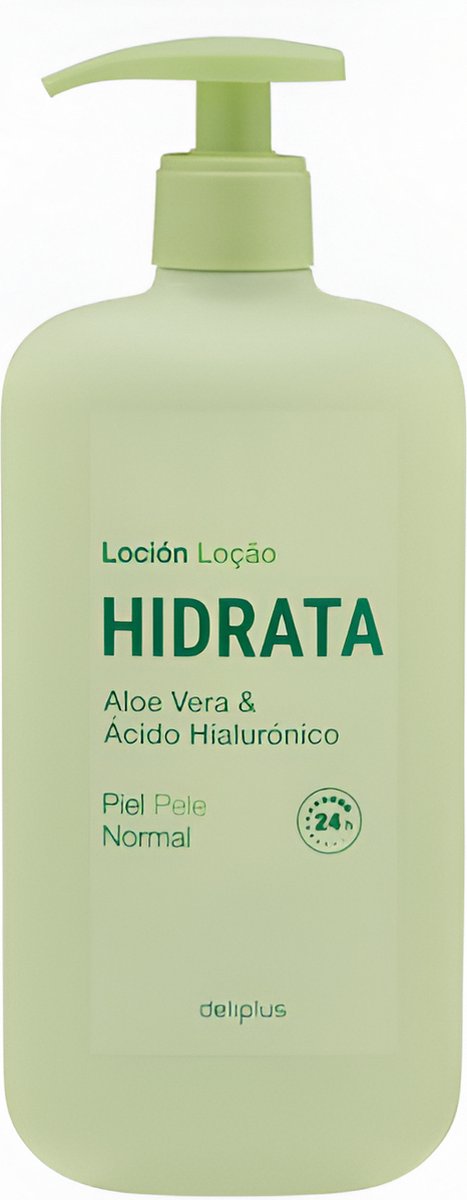 Deliplus 600 ML SUPER HYDRATERENDE BODYLOTION MET HYALURONZUUR, ALOË VERA & SHEA BUTTER – INTENSIEVE HYDRATATIE, HUIDHERSTEL EN BESCHERMING VOOR DROGE EN GEVOELIGE HUID, SNEL ABSORBEREND, LICHTE TEXTUUR EN VOORDELIGE EXTRA GROTE VERPAKKING