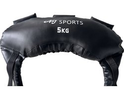 AJ-Sports Bulgarian Power Bag 5kg - Sandbag - Weightbag - Zandzak - Powerbag - Geschikt voor Crossfit & Fitness - Zwart
