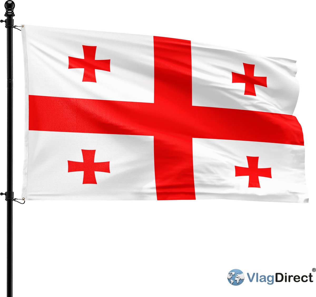VlagDirect - Georgische vlag - Georgië vlag - 90 x 150 cm.