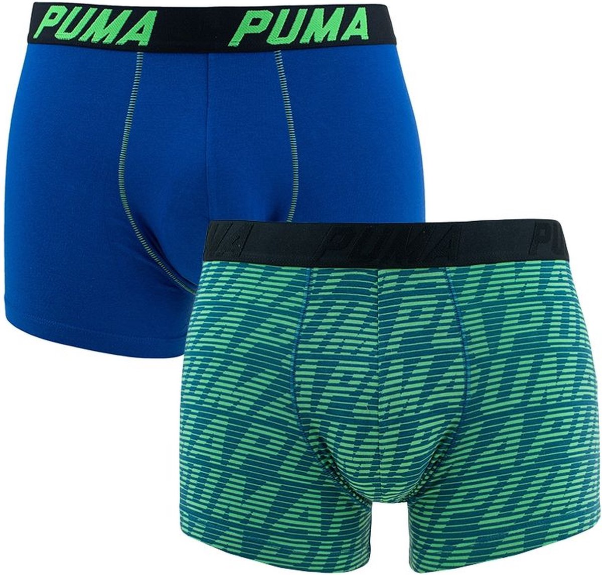 Puma - Optical Logo AOP Boxer - 2-pack - Blue / Green
