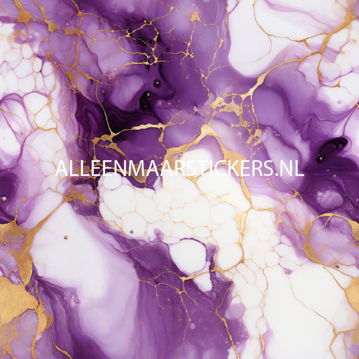 4 tegelstickers marmer paars met goud 30 x 30 cm - marmerlook - backsplash - peel and stick - plakfolie - badkamermuur, keukenmuur, toiletmuur - zelfklevend