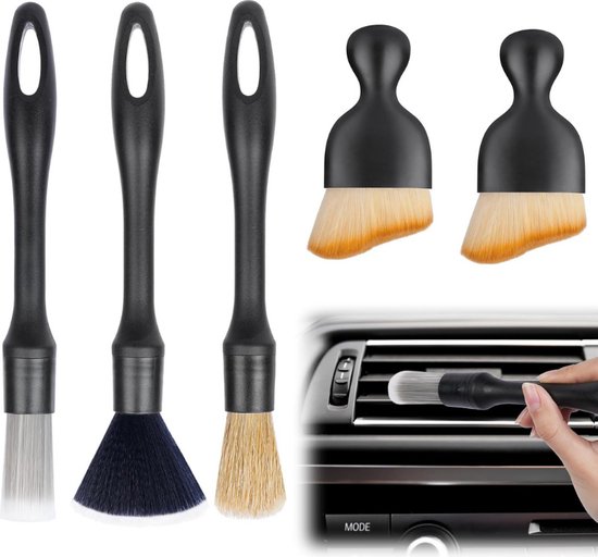 4 Pcs Drill Brush Car Detailing Kit With Extend Attachment, Soft
