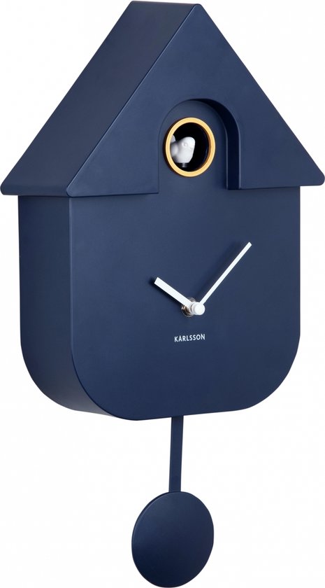 Karlsson Wandklok Modern Cuckoo - Blauw - 8.5x21.5x41cm - Wandklok Modern