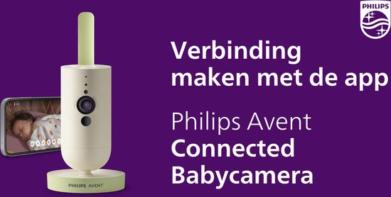 Philips Avent Connected Babycamera babyfoon - Met wifi en app - Veilige verbinding - SCD643/26