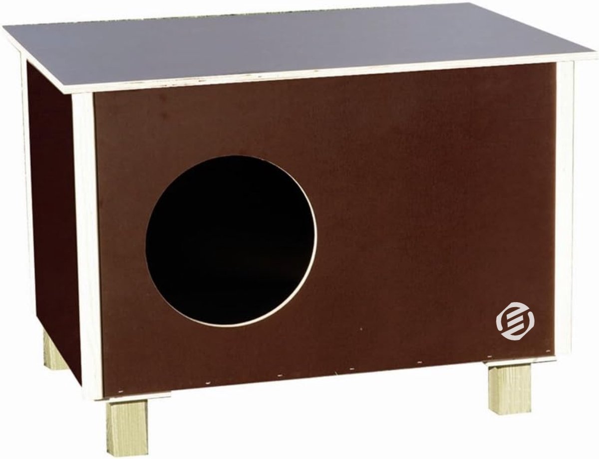 Equivera Kattenhuis Voor Buiten - Kattenhuis Buiten - Kattenhok - Kattenhuisje - Kattenvilla - Kattenhok Buiten