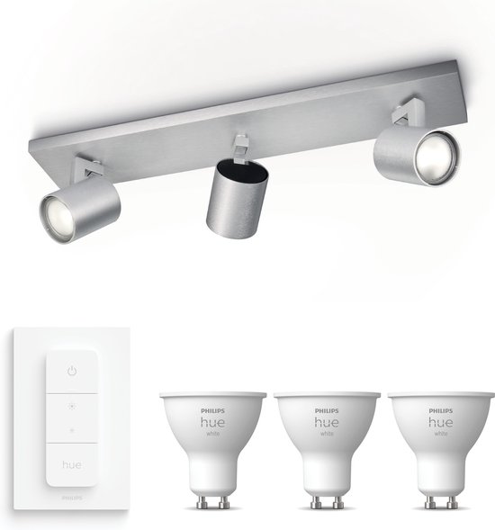 Philips Hue Runner opbouwspot 3x5W zwart incl. switch en
