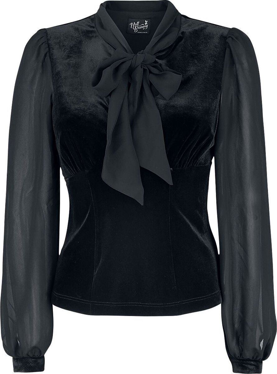 Hell Bunny Gabriella Dames Blouse - zwart - 3XL