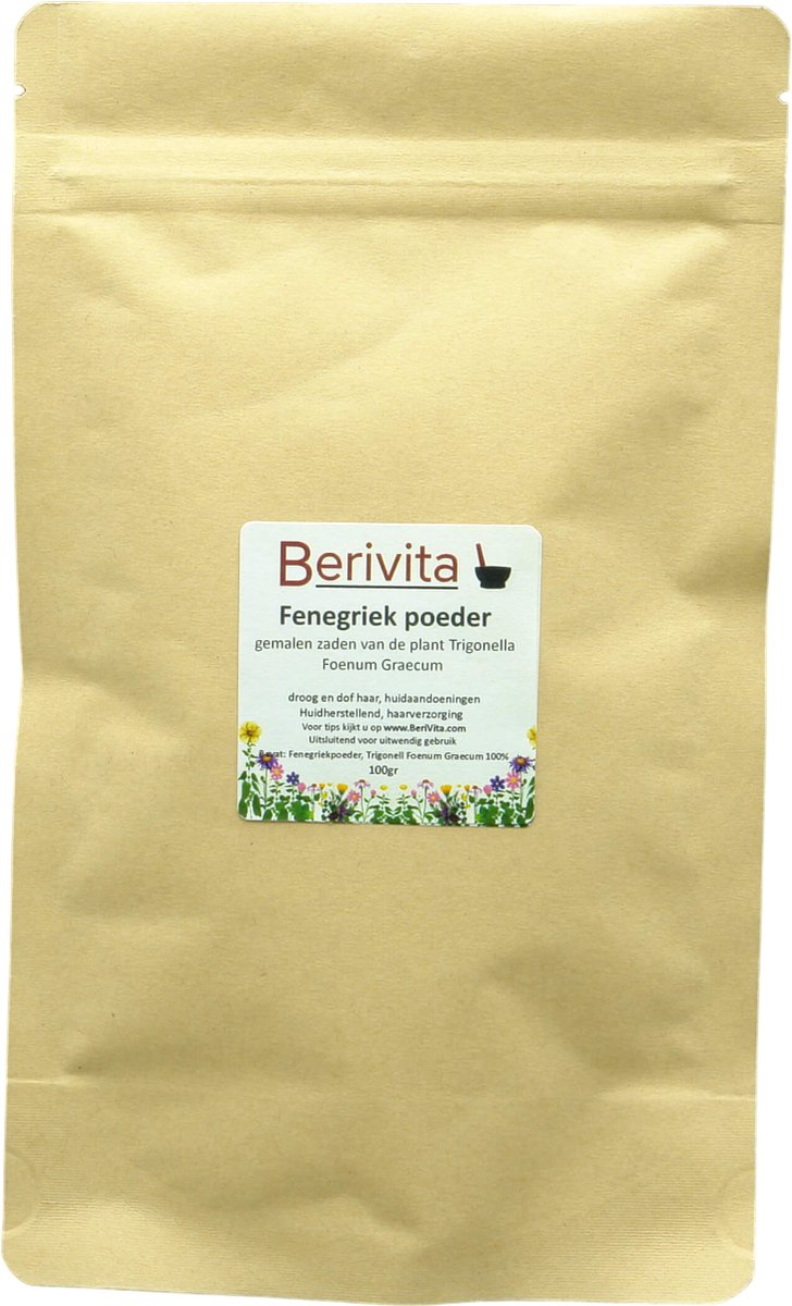 Goedkoopste Fenegriek Poeder 100 Zuiver 100gr - Fenugreek Powder - Lichaamspakking, Haarmasker en Gezichtsmasker