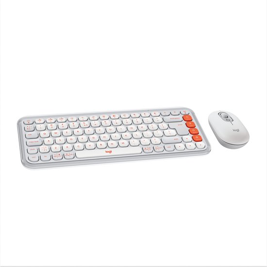 Logitech Pop Icon Combo toetsenbord en muis set Wit