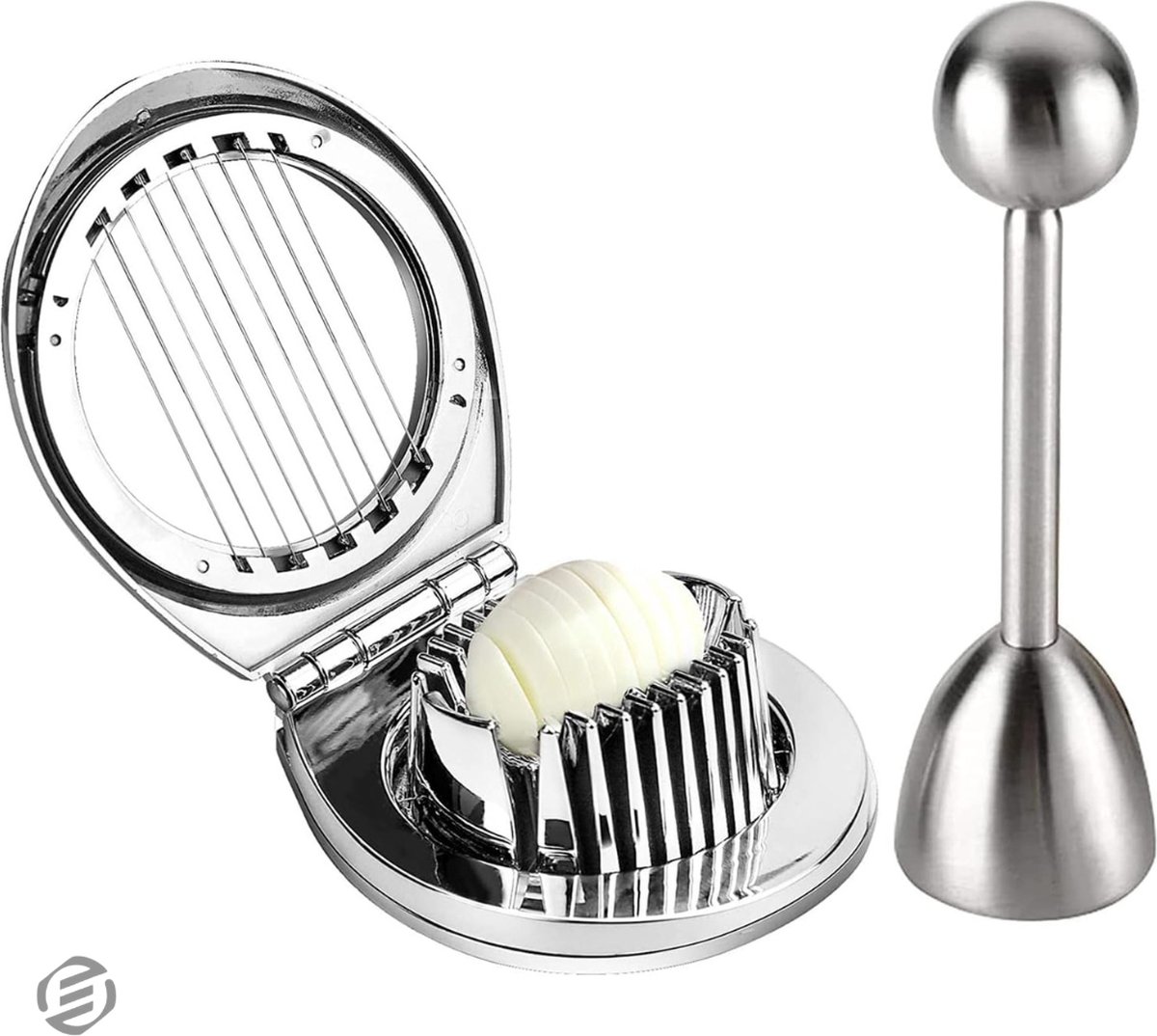 Equivera Eiersnijder - Eiersnijer - Eier Snijder - Eiersnijders - Champignonsnijder - Keukenbenodigdheden - Keuken Accessoires - Eiergereedschap - Egg Slicer