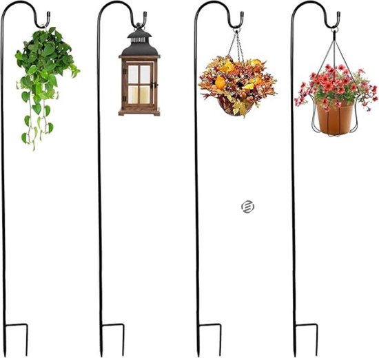 Metalen Tuinstok Met Haken - Herdershaken Voor Herdershond - Geschikt Voor Het