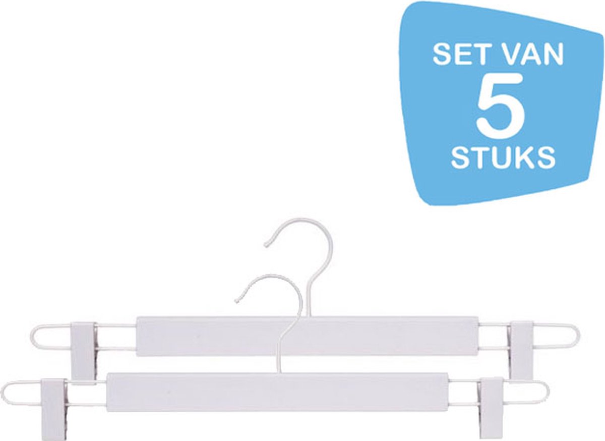 Beachwood - Broekhangers - Ema - 42 cm - Wit - Set van 5