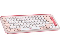 Logitech POP Icon Keys - Draadloos Toetsenbord - Bluetooth - Qwerty US - Rose
