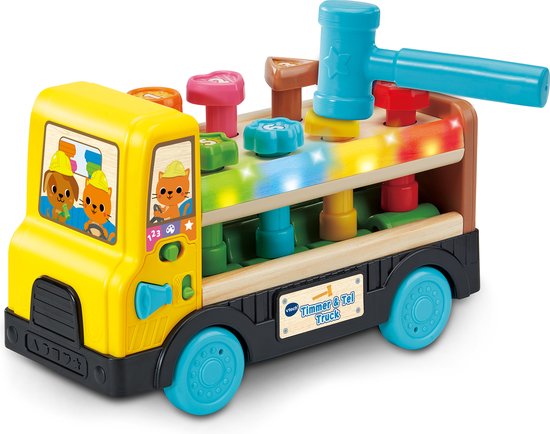 Foto: Interactieve afvalwagen speelgoed licht en geluid vuilniswagen met 4d verlichting beweegbare stuurzuil en realistische geluiden educatief rijden en leren speelgoed voor kinderen 1 3 5 jaar ideaal cadeau voor jongens en meisjes