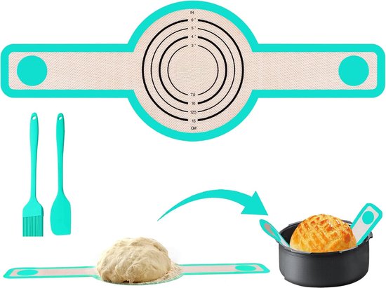 Lexium Kit de démarrage au levain - Accessoires pour la cuisson du pain Verre à levain - Fermentation - Panier de fermentation pour la cuisson du pain Set - Panier de fermentation Rond