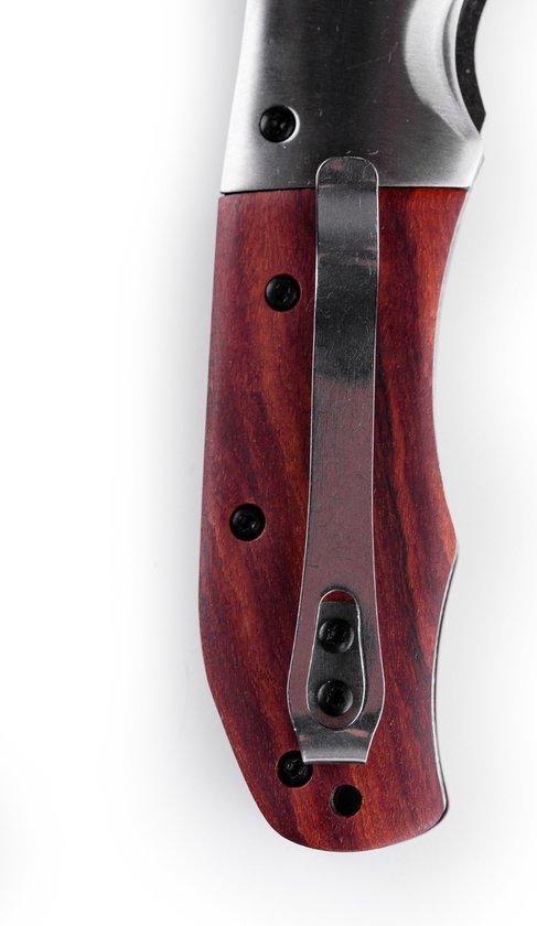 Couteau de poche de Survie outdoor - Système ouvert à 1 main et pince à pantalon - Couteau pliant 20,5 CM - Acier inoxydable - Lion Gear KN-02