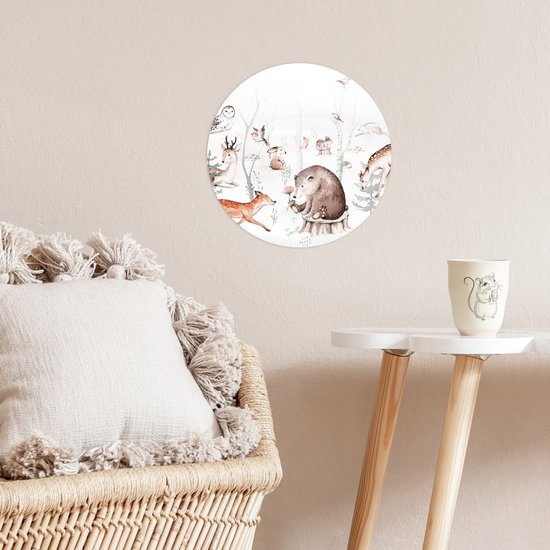 DEKO KINDERZIMMER Deursticker Zonder Naam Safari Dieren Voor Kinderkamer en Babykamer - Zelfklevende Muursticker DK1124-02