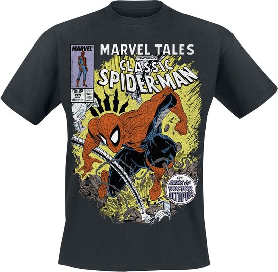 Spider-Man Comic Battle Heren T-shirt - zwart - S