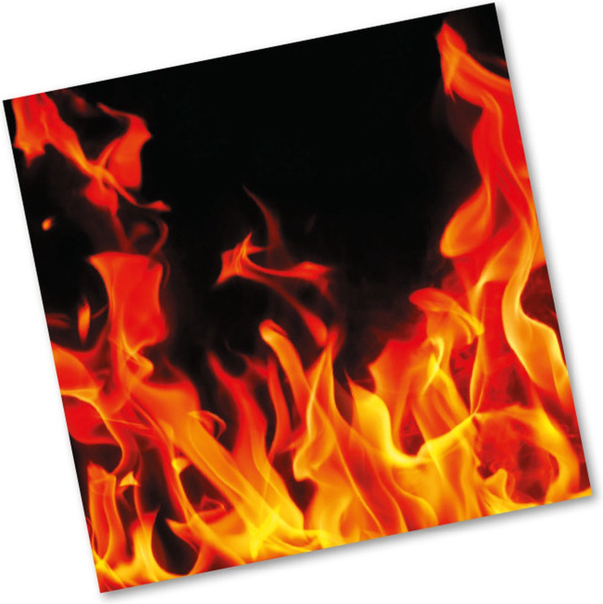 Servetten met vlammen - 40x - 33 x 33 cm - BBQ - verjaardag - diner feestservetten - barbecue/vlammen/vuur versieringen/decoraties